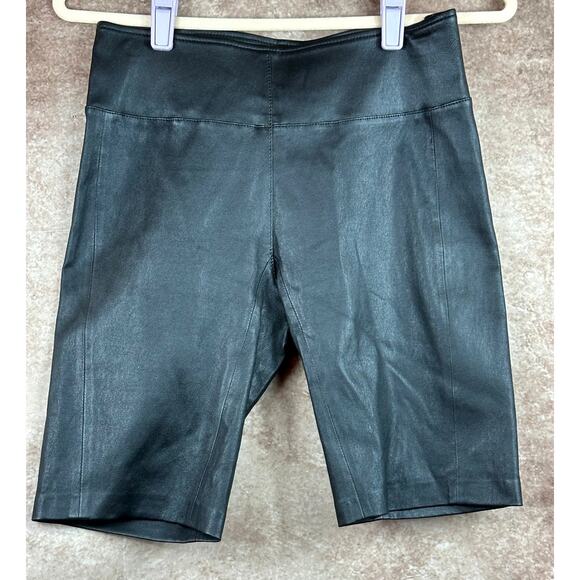 Lita by Ciara Leather Biker Shorts - 100% Lamb Leather Black - size 4 - Picture 1 of 15